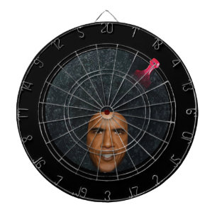Tabla Dardos Bullseye do "perfil" do presidente Barack Obama