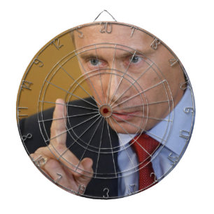 Tabla Dardos Bullseye do presidente Vladimir Putin