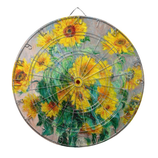 Tabla Dardos Buquê de Sunflower Claude Monet (Frente)