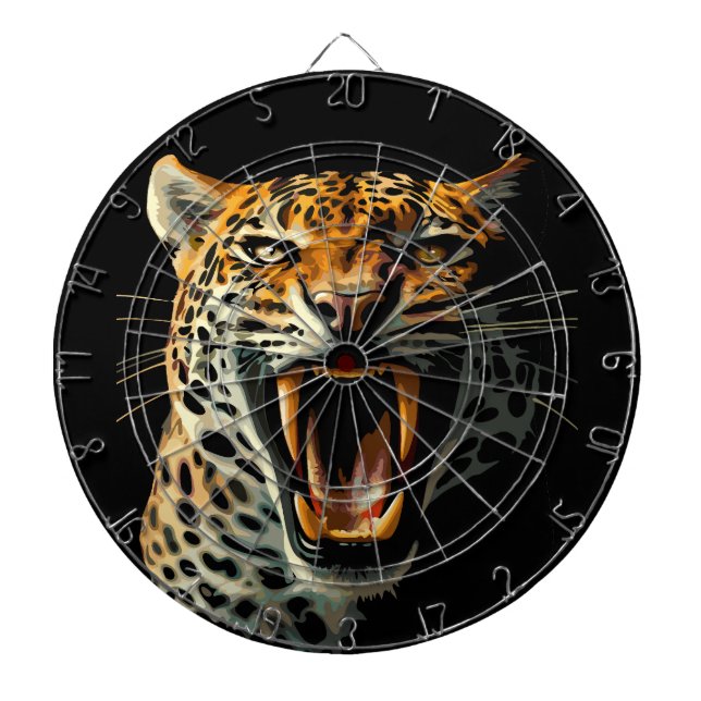 Tabla Dardos Cabeça de ataque com picos-leopardo (Frente)