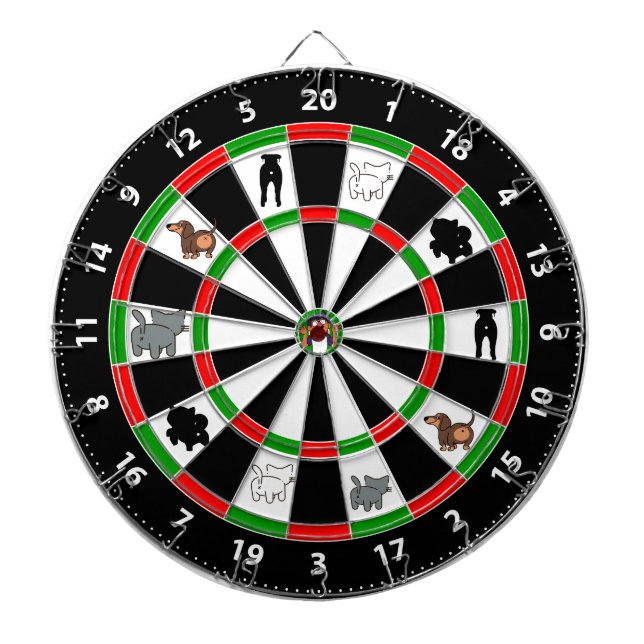 Tabla Dardos Cachorro Divertido e Bumbum de Gato (Frente)