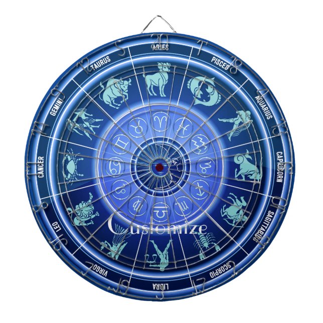 Tabla Dardos Calendário de Astrologia de Sinal Sun Zodiac Thund (Frente)
