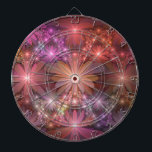 Tabla Dardos Cama De Flores Arte Fractal Abstrato brilhante Col<br><div class="desc">Um leito de flores brilhantes de fantasia,  um trabalho de arte floral luminoso único. Design para o seu prato e muito mais.</div>