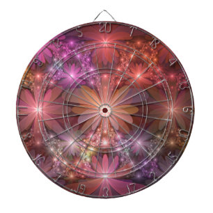Tabla Dardos Cama De Flores Arte Fractal Abstrato brilhante Col
