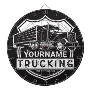 Tabla Dardos Caminhoneiro do Big Rig Semi de NOME Personalizado