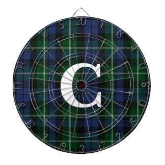 Tabla Dardos Campbell Tartan Xadrez Monogrammed