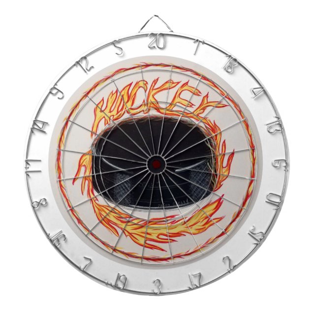 Tabla Dardos Captura de Hockey Puck Fiery (Frente)