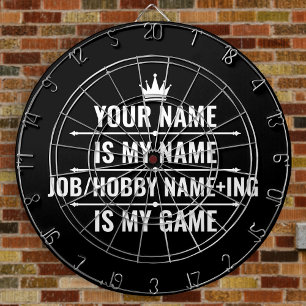 Tabla Dardos Cargo Engraçado Personalizado e Nome do Hobby