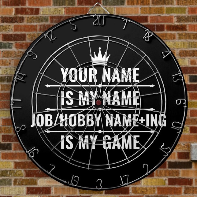 Tabla Dardos Cargo Engraçado Personalizado e Nome do Hobby (Criador carregado)
