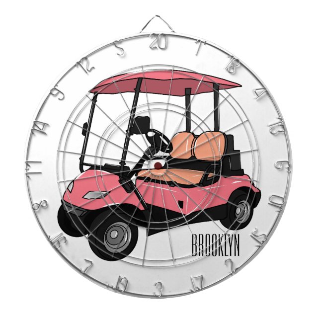 Tabla Dardos Carrinho de golfe / desenho animado de buggy de go (Frente)