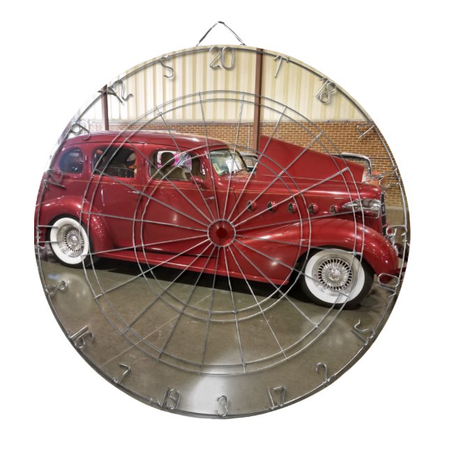 Tabla Dardos Carro clássico vintage (Frente)