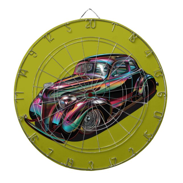 Tabla Dardos Carro Muscular Clássico (Frente)