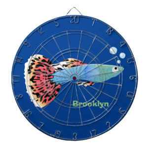 Tabla Dardos Cartografia de peixe tropical de rico bonito