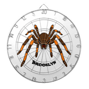 Tabla Dardos Cartoon de aranha-do-marrom e-laranja-acastanhado