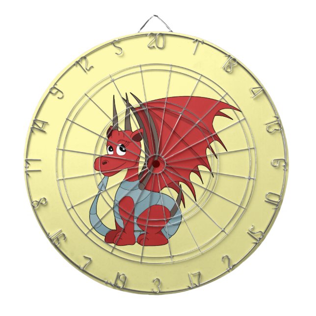 Tabla Dardos Cartoon Red Dragon (Frente)