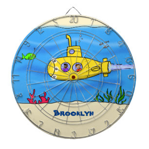 Tabla Dardos Cartoon submarino feliz