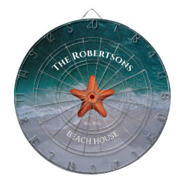 Tabla Dardos Casa de Praia do Nome da Família Moderna