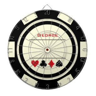 Tabla Dardos Casino Poker Chip Black Off-White Vegas