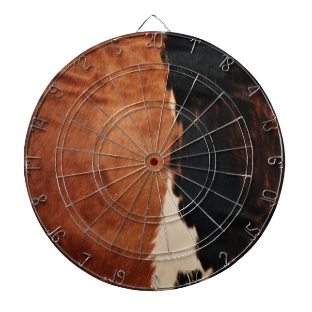 Tabla Dardos Castanho Negro Sudoeste Faux Cowhide (Frente)
