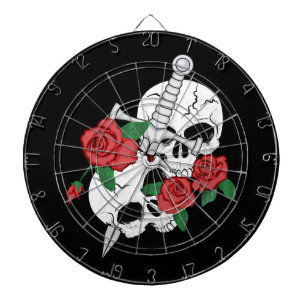Tabla Dardos Caveira, Rosas e punhal