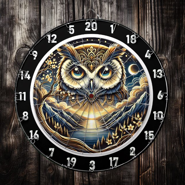 Tabla Dardos Celestial Owl Haven Dartboard Design (Criador carregado)
