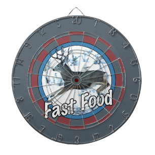 Tabla Dardos Cervos de mula do fast food