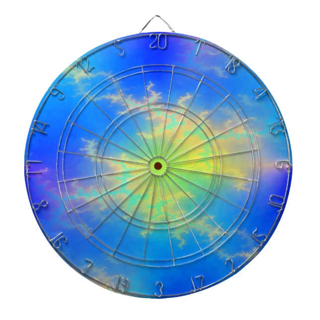 Tabla Dardos Céu Azul e Ouros de Relâmpagos Amarelos (Frente)