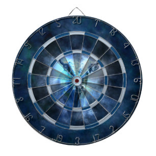TABLA DARDOS CÉU DO DARTBOARD E NUVENS E BULL BRANCOS AZUIS