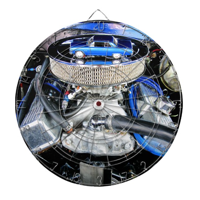 Tabla Dardos Chevy Chevelle Blue 1965 (Frente)