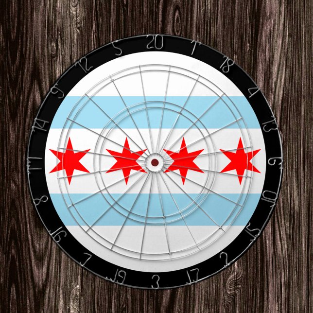 Tabla Dardos Chicago Flag Dartboard & Illinois / conselho de jo (Criador carregado)
