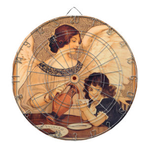 Tabla Dardos Chocolate Angel French Antiguado