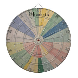 Tabla Dardos Chromatic Whirl: Abstract Pastel Color Wheels