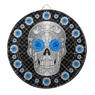 Tabla Dardos Chrome Calavera (Rosa Azul)