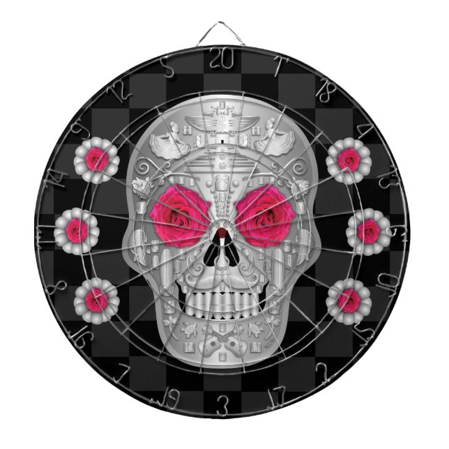 Tabla Dardos Chrome Calavera (Rosa Rosa Rosa Rosa Rosa Rosa) (Frente)
