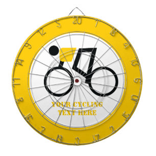 Tabla Dardos Ciclista montando seu costume de bicicleta