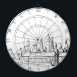 Tabla Dardos cidade fabulosa. trabalho de arte. preto e branco<br><div class="desc">Tinta/caneta de Grafite Desenhante Outra Ilustração Preta-e-Branca</div>