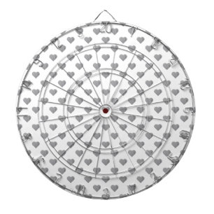 Tabla Dardos Cinzas Concretas Simétricas em Branco