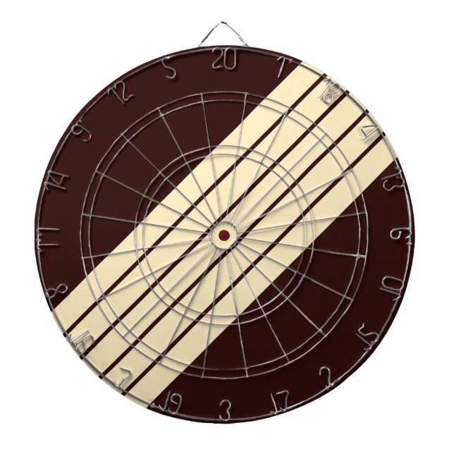 Tabla Dardos Cinzas Marrons com Stripes Trópicas Clássicas de 7 (Frente)