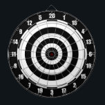 Tabla Dardos Círculos abstrato a Preto e Branco<br><div class="desc">Abstrato com formas geométricas em círculo a preto e branco.</div>