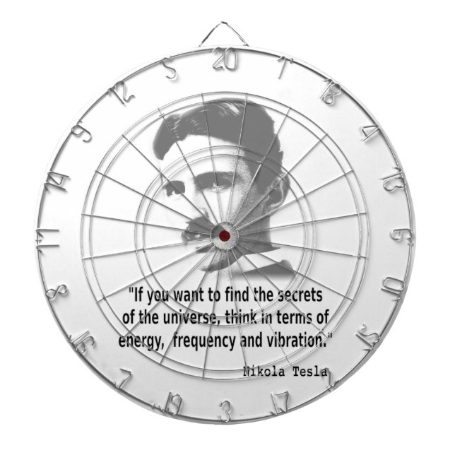 Tabla Dardos Citação De Nikola Tesla (Frente)