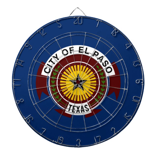 Tabla Dardos City Flag de El Paso (Texas) (Frente)