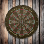 Tabla Dardos Clan Fraser caçando Tartan Dart Weathered<br><div class="desc">Clan Fraser caçando tartan com cores curadas. Um padrão perfeito. Duas áreas de texto personalizadas no anel externo.</div>