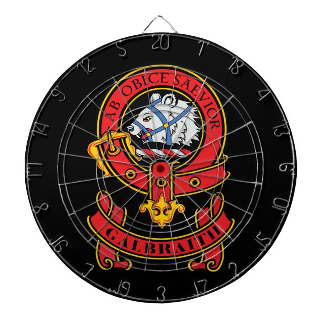 Tabla Dardos Clan Galbraith Dart Board com Crest (Frente)