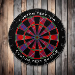 Tabla Dardos Clan Hamilton Red Tartan Dart Board<br><div class="desc">Clan Hamilton tradicional tartã vermelha com cores modernas. Um padrão perfeito. Duas áreas de texto personalizadas no anel externo.</div>