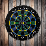 Tabla Dardos Clan Johnston Tartan Dart Board<br><div class="desc">Clan Johnston tradicional tartan com cores modernas. Um padrão perfeito. Duas áreas de texto personalizadas no anel externo.</div>