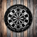 Tabla Dardos Clan MacFarlane Black and White Tartan<br><div class="desc">Clan MacFarlane tradicional tartã preto e branco com cores modernas. Um padrão perfeito. Duas áreas de texto personalizadas no anel externo.</div>