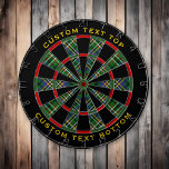 Tabla Dardos Clan Scott Green Tartan Dart Board<br><div class="desc">Clan Scott tradicional tartan verde com cores modernas. Um padrão perfeito. Duas áreas de texto personalizadas no anel externo.</div>