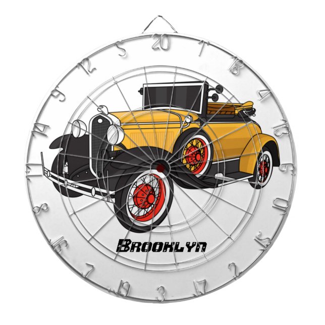 Tabla Dardos Classic yellow car 1931 (Frente)