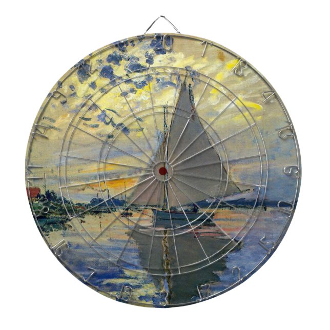 Tabla Dardos Claude Monet - Navio de vela no Le Petit-Gennevill (Frente)