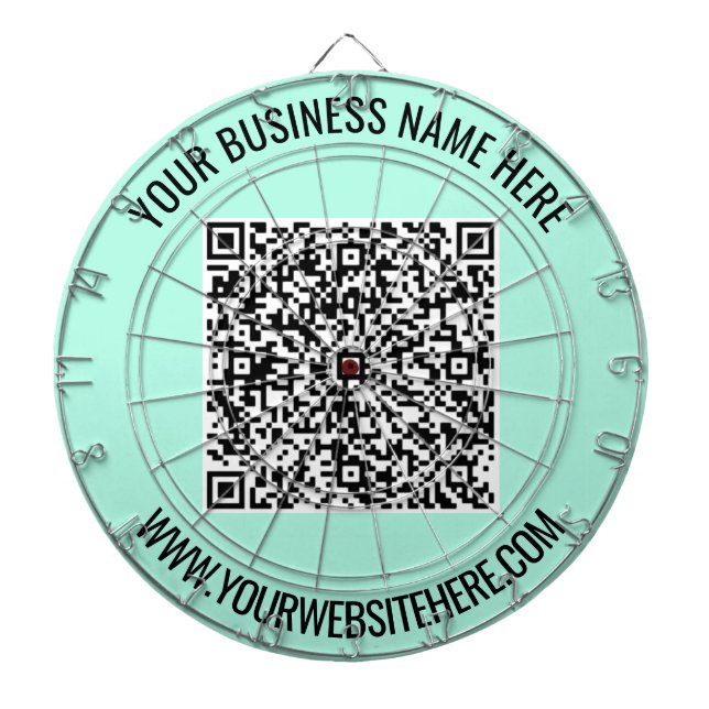 Tabla Dardos Código QR e placa de dardo personalizada com texto (Frente)